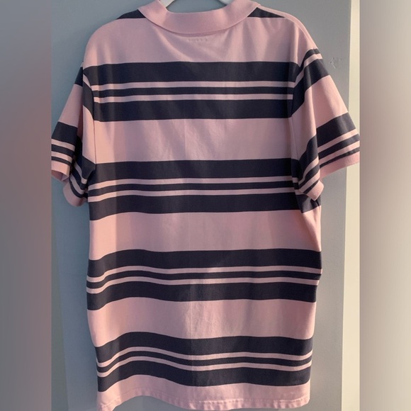 Old Navy Pink and Navy Striped Polo Shirt - Picture 3 of 4